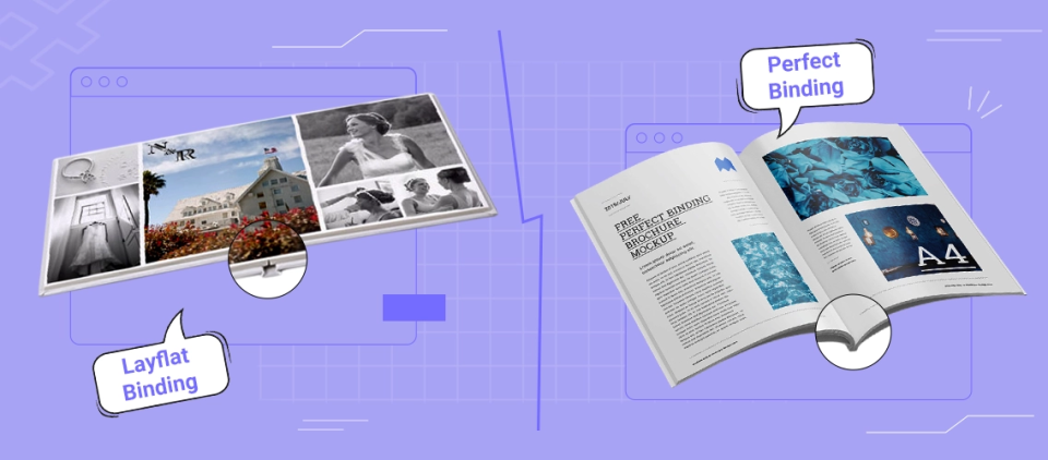 Layflat Binding vs Perfect Binding | designnbuy